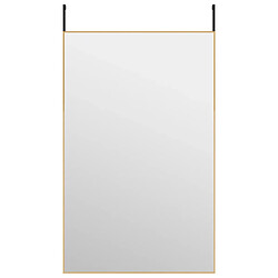 vidaXL Miroir de porte Doré 50x80 cm Verre et aluminium