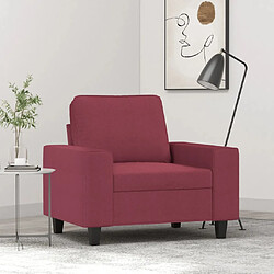 vidaXL Fauteuil Rouge bordeaux 60 cm Tissu