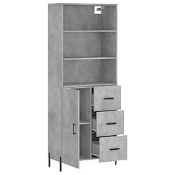 Acheter Maison Chic Buffet,Meuble de Rangement,commode pour salon,Cuisine Gris béton 69,5x34x180 cm Bois d'ingénierie -MN39513