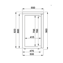 Arrière Bar Réfrigéré - 3 Portes - 500 L - Combisteel