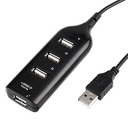 Wewoo Hub USB 2.0 noir 4 Ports USB 2.0 HUB, Longueur du câble: 30cm