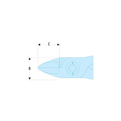 Pince micro coupante axiale grande capacité FACOM 125 mm - 405.12MT