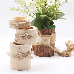 Avis BESTA Support en bois pour plantes aériennes Plante-air en bois contenant 3 plante-air en bois Terrarium Holder Succulent Tea light Holder