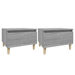 vidaXL Tables d'appoint 2 pcs Sonoma gris 50x46x35 cm Bois ingénierie