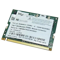 Mini-Carte Wifi Intel PRO 2200BG WM3B2200BG 0677-04-2327 PCI-e 802.11b/g WLAN - Occasion