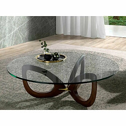 Avis Angel Cerda Table basse en bois de noyer et verre