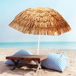 Parasol hawaïen en raphia 155 cm