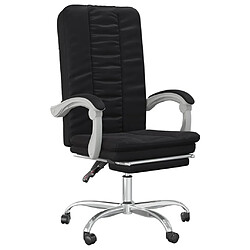 vidaXL Fauteuil inclinable de bureau Noir Similicuir