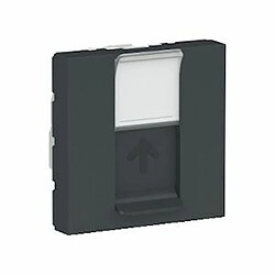 prise rj45 - 2 modules - cat6a - ftp - anthracite - schneider electric nu344954 