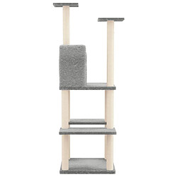 Acheter Arbre à chat avec griffoirs,niche pour chat en sisal Gris clair 144,5 cm -MN12572