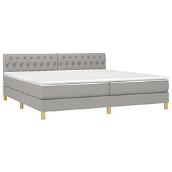 Avis Sommier à lattes et matelas LED,Cadre à lattes de lit pour Adulte Gris clair 200x200 cm Tissu -MN77021