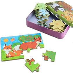 RedMiter Jouet Puzzle en Bois pour Enfants,une boîte contenant 4 Niveaux de Difficulté Différents, 9 Pièces, 12 Pièces, 15 Pièces, 20 Pièces, Jouet Éducatif Parfait pour Garçons Filles de 2 Ans + (Panda)