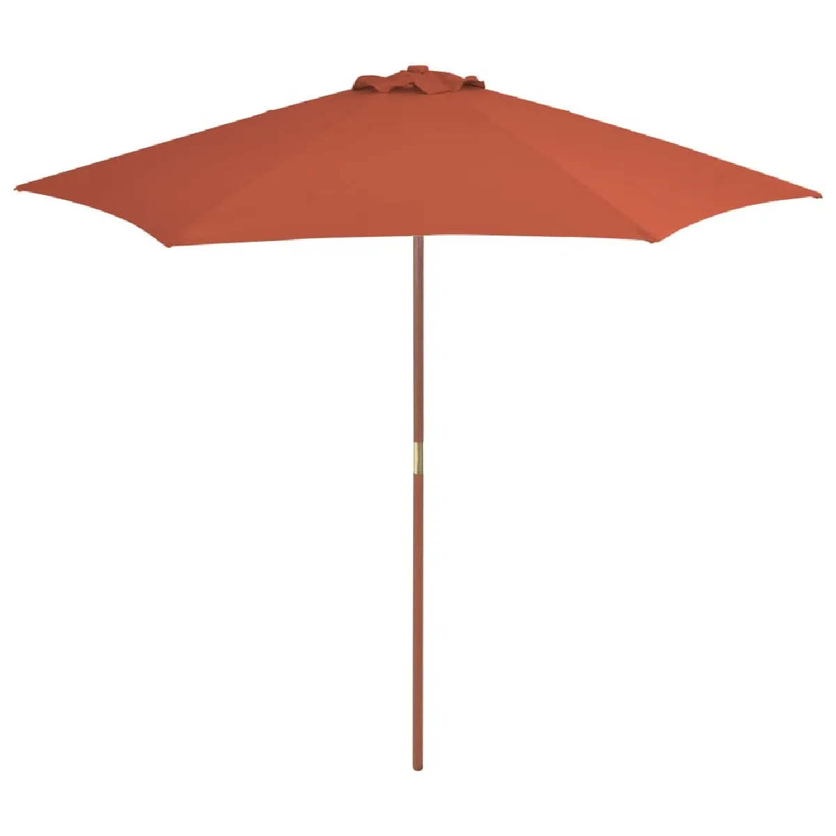 Maison Chic Parasol Jardin | Parasol d'extérieur avec mat en bois 270 cm Terre cuite - GKD53688