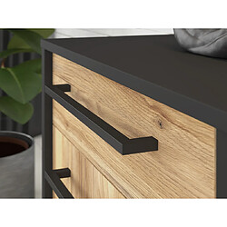 Acheter Bestmobilier Varna - buffet bas - bois et noir - 110 cm