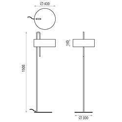 Acb Lampadaire Clip 1x15W Noir