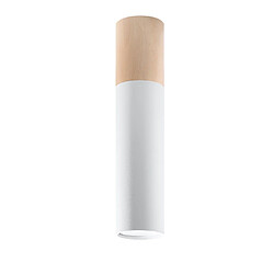 Sollux Plafonniers encastrables Flush Light Blanc, Bois naturel GU10