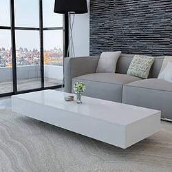 vidaXL Table basse blanc brillant 