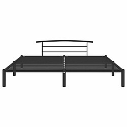 Avis Maison Chic Lit adulte - Lit simple Cadre de lit,Structure du lit Contemporain Noir Métal 180 x 200 cm -MN84362