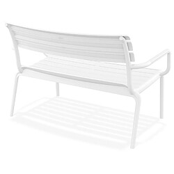 Acheter Alterego Banc de jardin 'AROMA XL' blanc en matière plastique