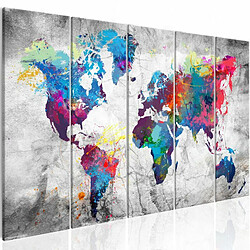 Paris Prix Tableau Imprimé World Map : Spilt Paint 80 x 200 cm