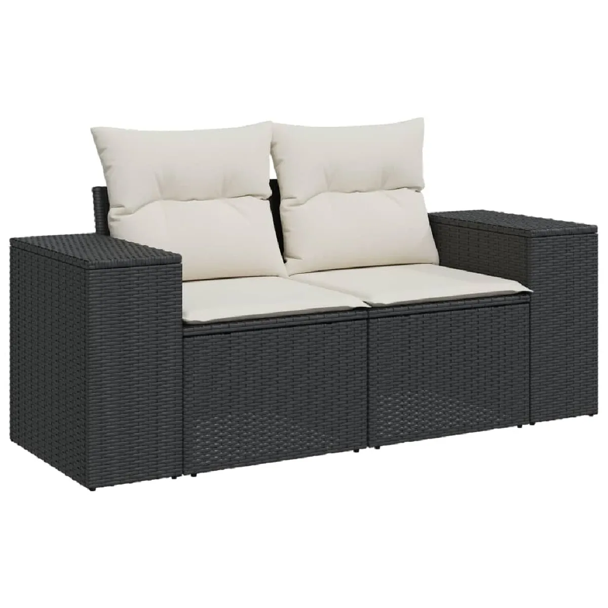 Avis Maison Chic Salon de jardin 11 pcs avec coussins | Ensemble de Table et chaises | Mobilier d'Extérieur noir résine tressée -GKD70190