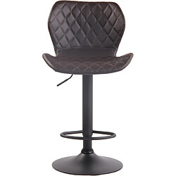 Non Tabouret de bar liège simili cuir noir