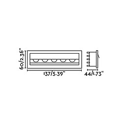 Faro Barcelona Applique Murale Noire LED 5x 2W 3000K