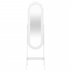 vidaXL Miroir sur pied blanc 45,5x47,5x160 cm bois d'ingénierie