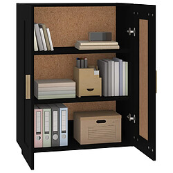 Avis vidaXL Armoire murale noir 69,5x32,5x90 cm bois d'ingénierie