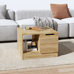 vidaXL Table basse chêne sonoma 50x50x36 cm bois d'ingénierie