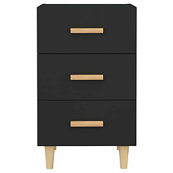 Acheter Maison Chic Table de chevet,Table de nuit,Table d'appoint pour salon noir 40x40x66 cm bois d'ingénierie -MN97084