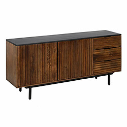 BigBuy Home Buffet ABNER Marron Noir 160 x 40 x 75 cm