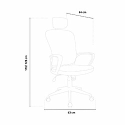 Acheter Franchi Chaise de bureau en tissu aux lignes ergonomiques et appui-tête design Sepang