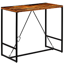 vidaXL Table de bar Bois de récupération massif 120x60x106 cm