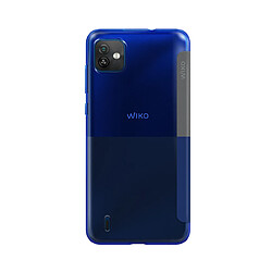 Wiko Étui Folio pour Wiko Y82 Modèle Easy avec Fenêtre Translucide Bleu