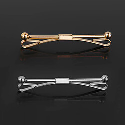 2pcs Pin Tie Clip Fermoir Bar Broche Cravate Chemise Tie Homme