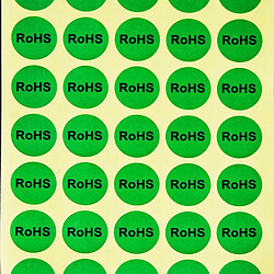 Avis Wewoo Autocollant RoHS de forme ronde1000 PCSdiamètre 10mm