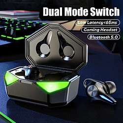 Universal Écouteurs Gaming 65ms Low Latency Bluetooth Ecouteurs Son Localisation Écouteurs Sans Fil Élimination du Bruit Ecouteurs Gaming pas cher