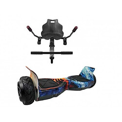 Air Rise Pack Hoverboard 6.5 Pouces Petit Hummer Flamme Bleu et Hoverkart Noir