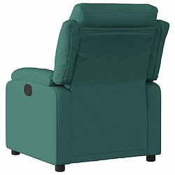 Acheter Maison Chic Fauteuil Relax pour salon, Fauteuil inclinable électrique Vert foncé Tissu -GKD93211