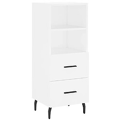 Maison Chic Buffet,Meuble de Rangement,commode pour salon,Cuisine Blanc 34,5x34x180 cm Bois d'ingénierie -MN89420 pas cher