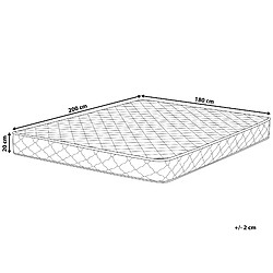 Beliani Matelas à ressorts ensachés équilibré / ferme 180 x 200 cm DUO