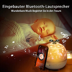 Acheter Universal Projecteur 3 en 1 Lampe de nuit pour enfants, haut-parleur LED Bluetooth Projecteur Star 360 ° Rotation Bébé Lampe de chevet pour enfants avec télécommande Décoration de chambre Cadeau pour nouveau-né, (blanc)