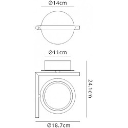 Luminaire Center Applique LED intégré Olimpia Chrome poli 18,7 Cm