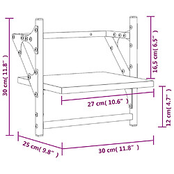 vidaXL Étagères murales avec barres 2 pcs chêne sonoma 30x25x30 cm pas cher