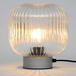 Sampa Helios Lampe design Louisa métal argenté compatible LED