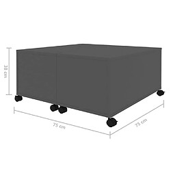 vidaXL Table basse gris 75x75x38 cm bois d'ingénierie pas cher