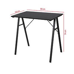 Avis Mobili Rebecca Bureau D'ordinateur Table De Jeu En Bois Et Acier Noir Pour Bureau Maison