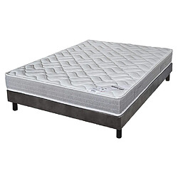 Ebac Matelas + sommier 140x190 Mousse - Maryland - Soutien ferme - Sommier démonté - Béton