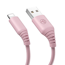 Avis Câble de données en silicone Tellur, USB vers Lightning, 3A, 1m, rose